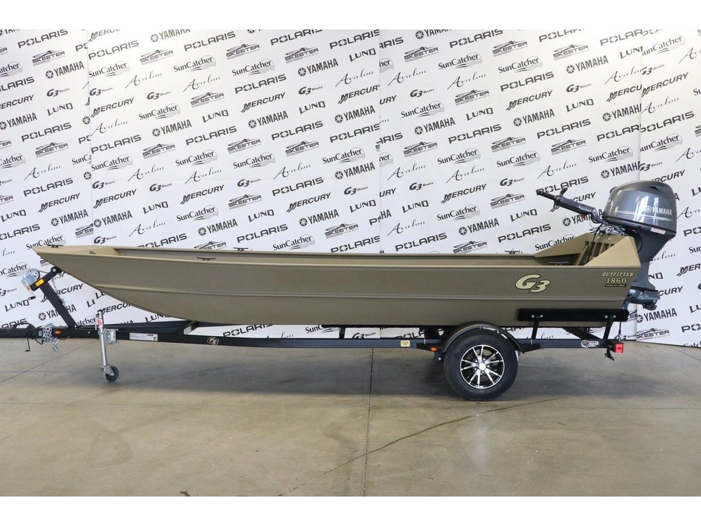 2025 G3 Boats Jon Boat Jb1860wofj + Yamaha 60 Hp Turbine & Remorque alt