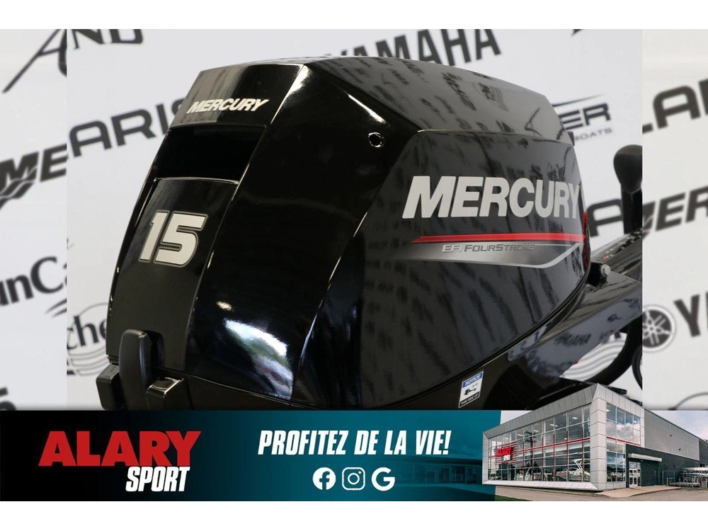 2025 Mercury 15eh À Démarreur Élèctrique Pied Court (15 Pouces) Enr. alt