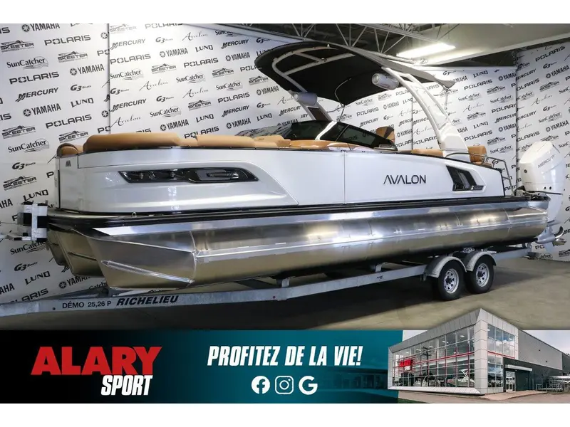 2026 Avalon EXCALIBUR LTD 2585 QLSW TWIN + MERCURY 400 V10 X 2