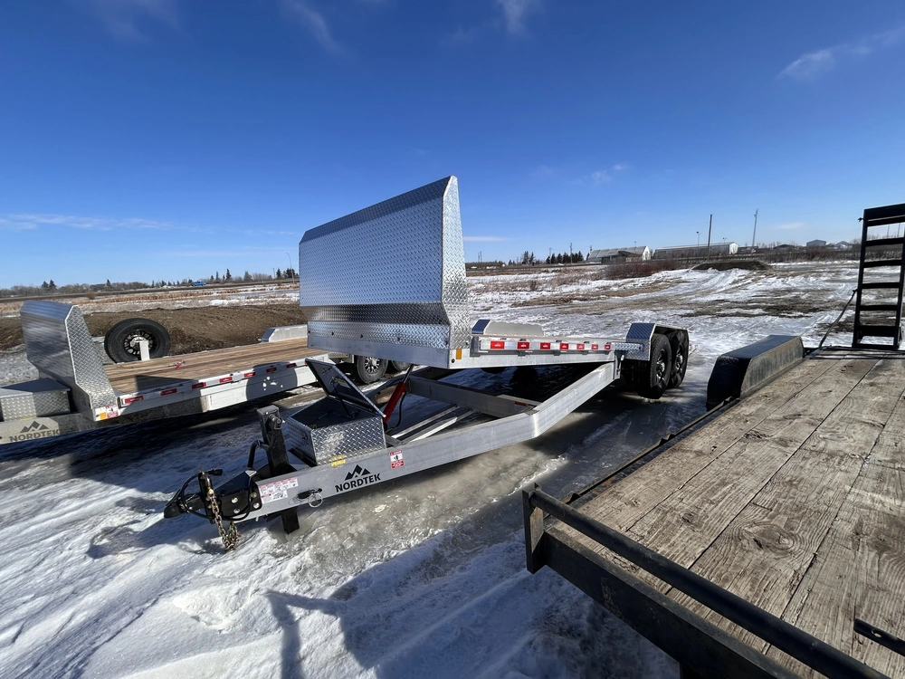 2026 Nordtek Tilt Deck Trailer - 82" X 22' - 16k Double Axle Hd 8k Axles, Aluminum, Spare Tire, Winch, Salt Sheild alt