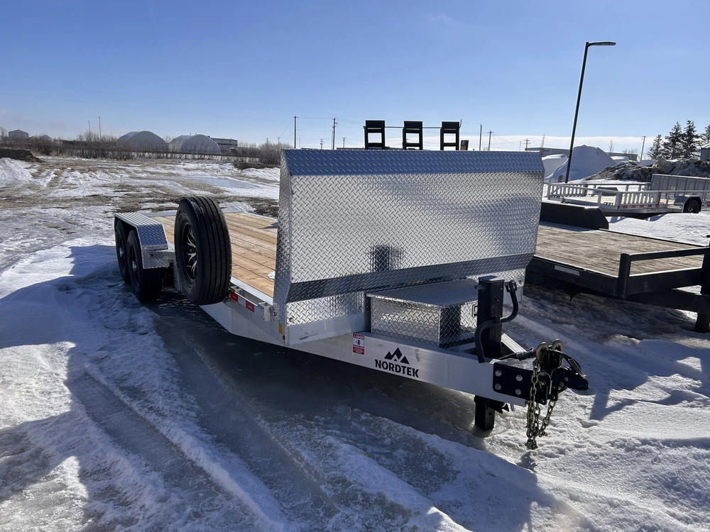 2026 Nordtek Tilt Deck Trailer - 82" X 22' - 16k Double Axle Hd 8k Axles, Aluminum, Spare Tire, Winch, Salt Sheild alt
