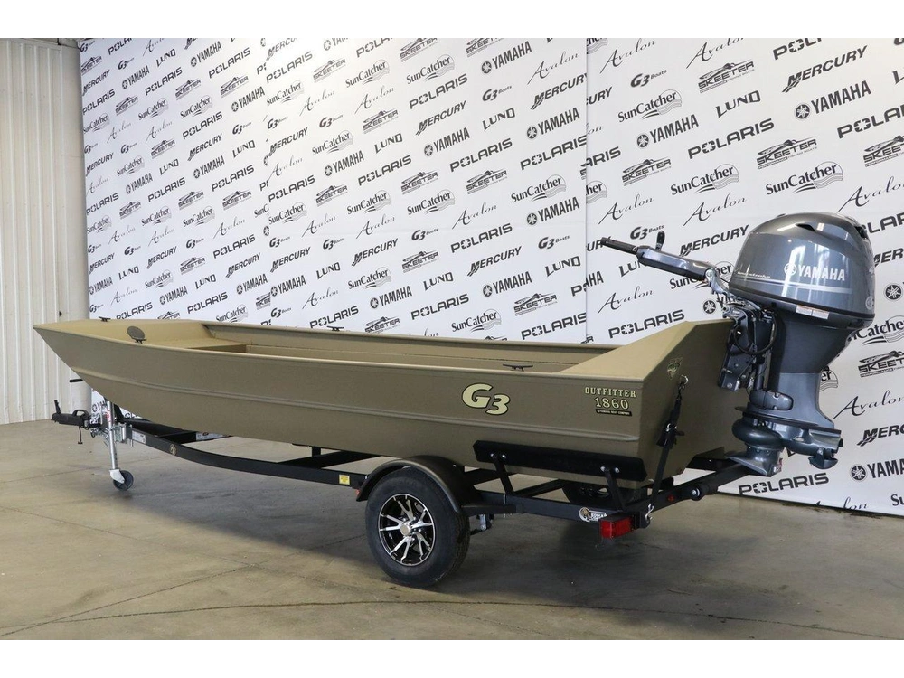 2025 G3 Boats Jon Boat Jb1860wofj + Yamaha 60 Hp Turbine & Remorque alt