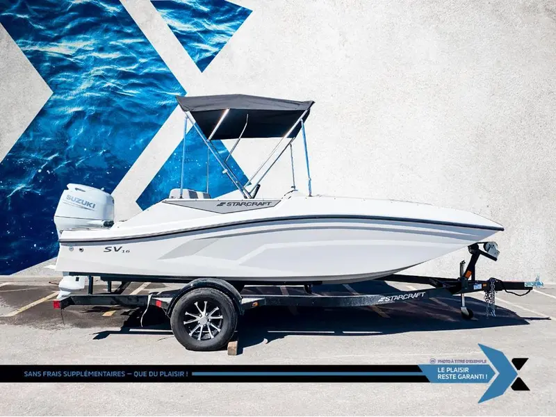 STARCRAFT SV 16 OB 75HP deck boat bateau Ponté 2025