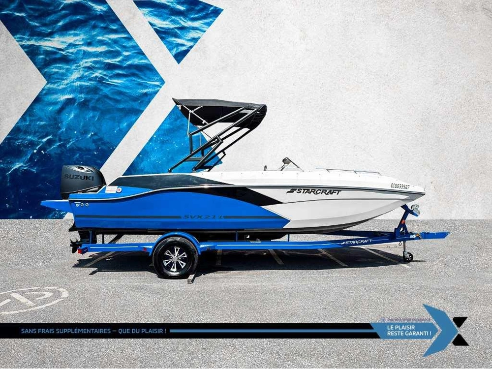 2023 Starcraft Svx 211 Ob 140hp Deck Boat Bateau Ponté Démo alt