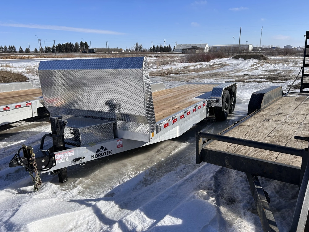 2026 Nordtek Tilt Deck Trailer - 82" X 22' - 16k Double Axle Hd 8k Axles, Aluminum, Spare Tire, Winch, Salt Sheild alt