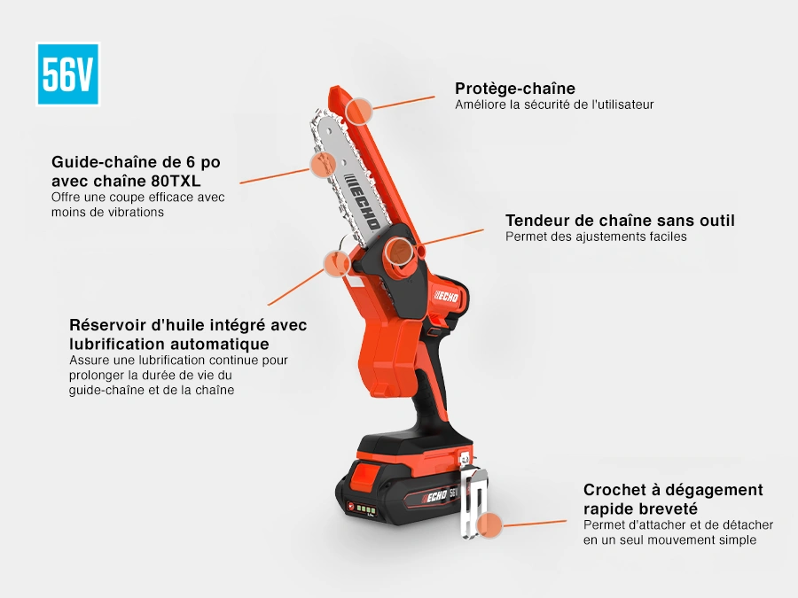 Echo/bearcat Scies Élagage 56v 2026 alt
