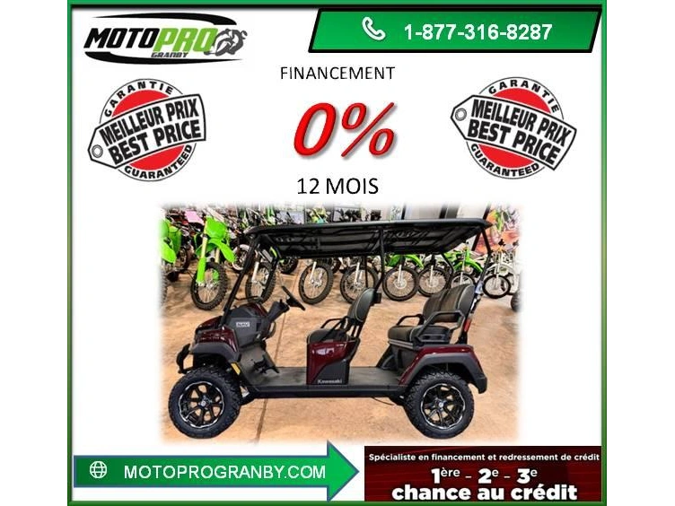 2025 Kawasaki Nav 4e Limited Cart Kart Golf Voiturette Electrique Clubcar Club Deluxe Radio Lithium alt