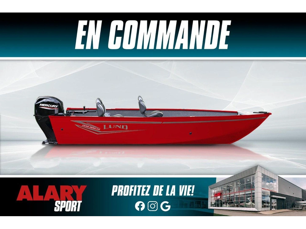 Lund 1650 Angler Tiller + Mercury 50 Hp & Remorque 2026 alt