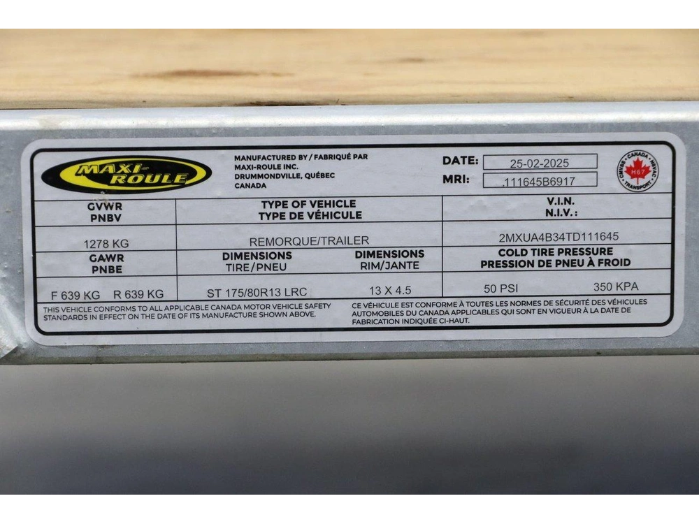 2026 Maxi-roule Maxi-roule Uto66123d 66x123 Double Essieux alt