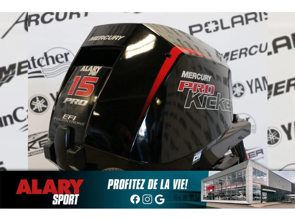 2026 Mercury 15exlpt Pk Efi Démarreur Élèctrique, Pied X-long (25 Pouces) alt
