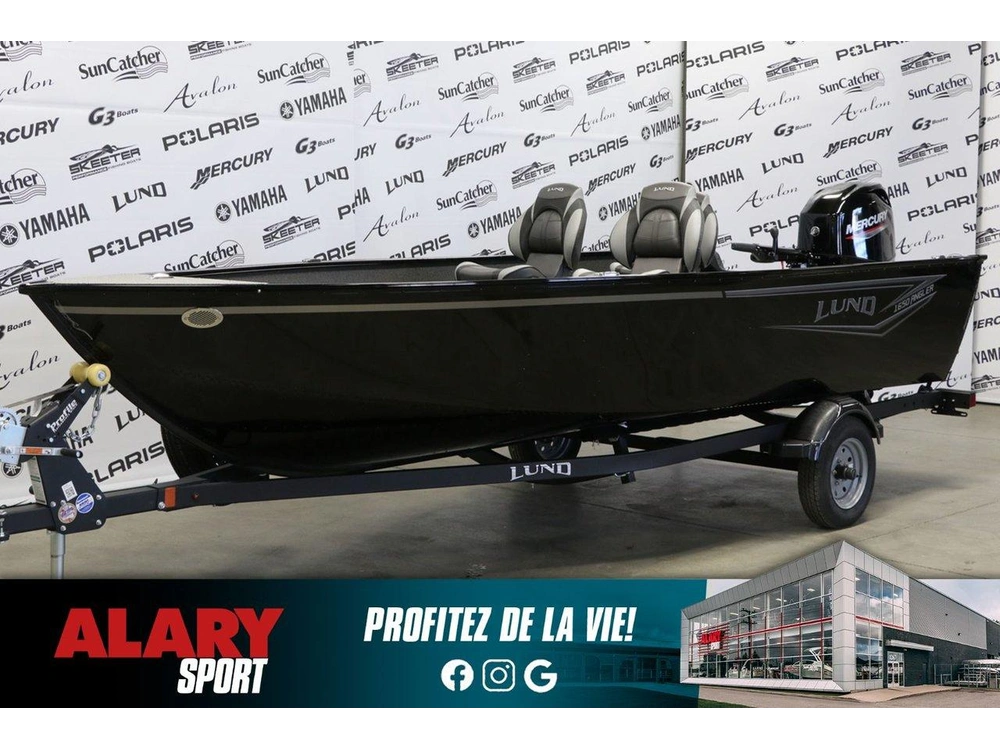 2024 Lund 1650 Angler Tiller + Mercury 50elhpt alt