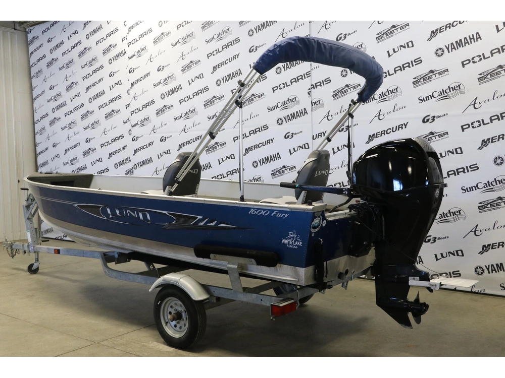 2012 Lund 1600 Fury Tiller + Moteur Mercury 40 Hp & Remorque alt