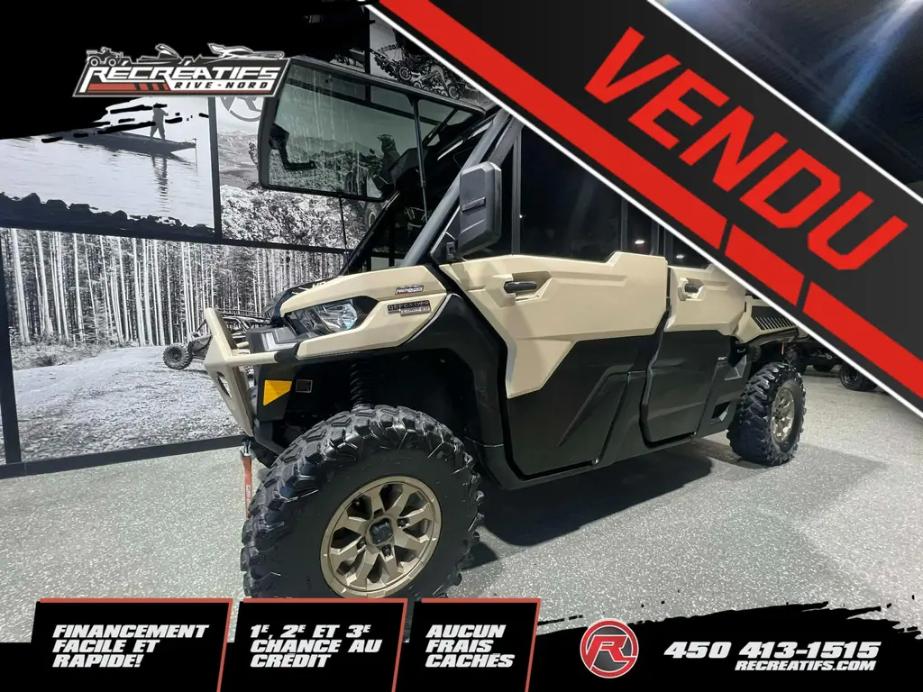 Can-Am DEFENDER HD10 MAX LTD CAB **SYSTEME AUDIO JBL AU TOIT D'UNE VALEUR DE 6000$** 2024