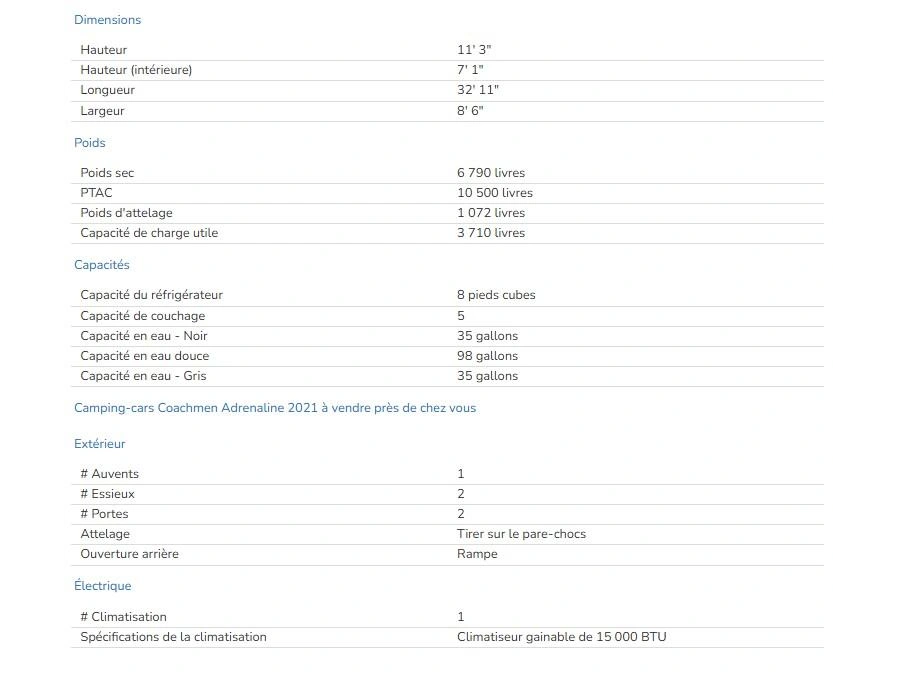 Coachmen Adrenaline 27lt 2021 alt