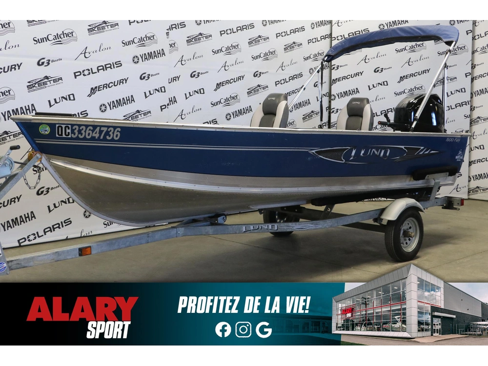 2012 Lund 1600 Fury Tiller + Moteur Mercury 40 Hp & Remorque alt