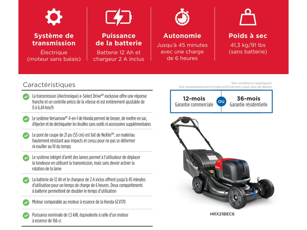 Honda Tondeuse/hrx21bec6 2026 alt