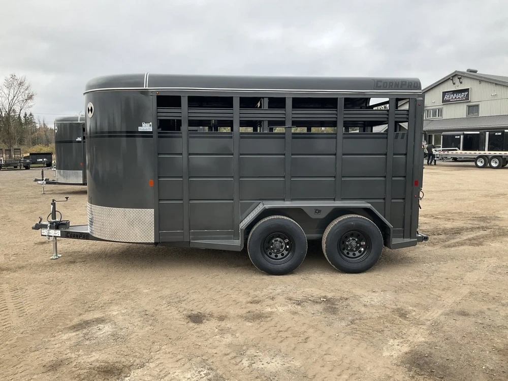 2026 Cornpro 6x14 Bumper Pull Livestock Trailer alt