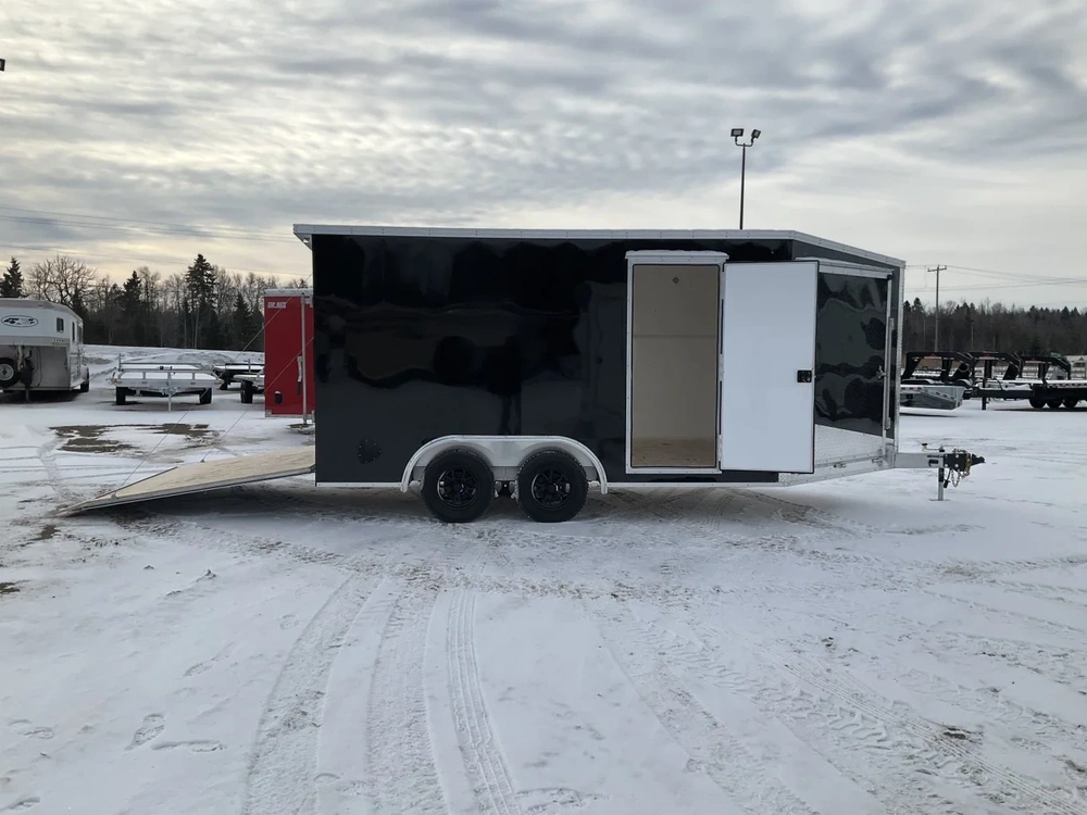2026 Xcel Trailers 8.5x14 Plus V-nose Aluminum Snowmobile Trailer alt