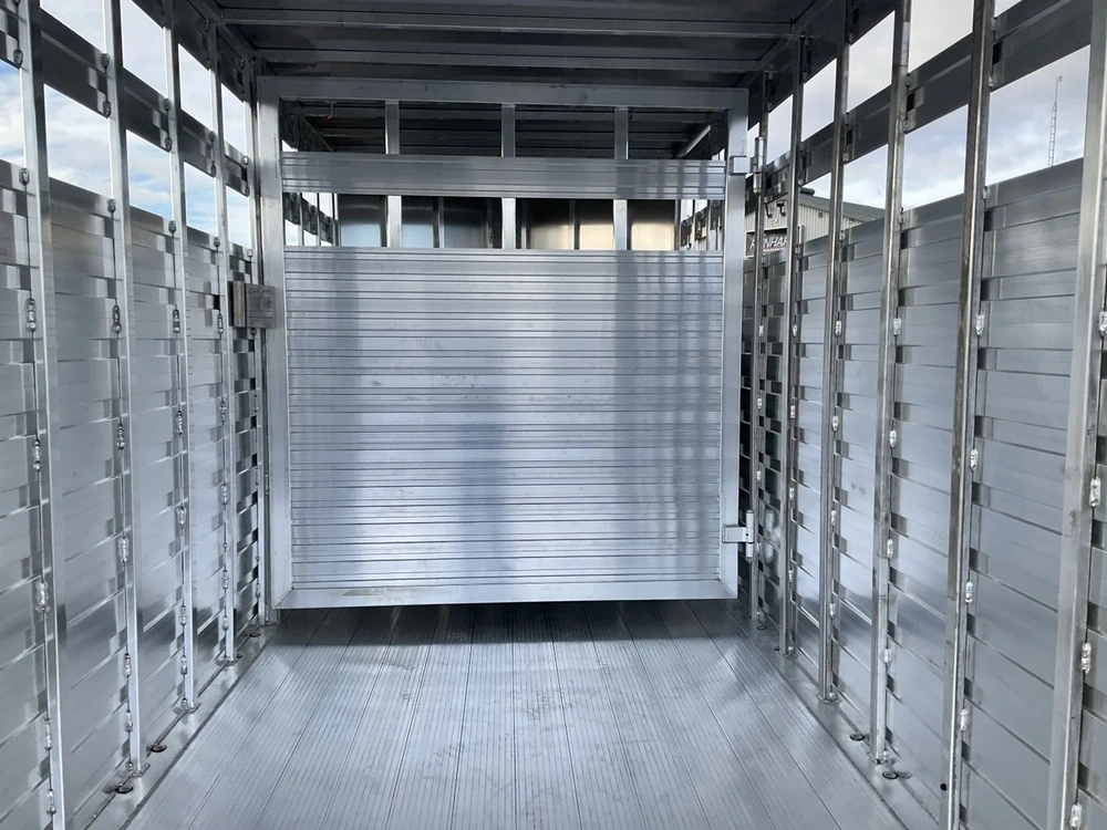 2027 Aghaul 6'6"x16 Plus V-nose Aluminum Livestock Trailer alt