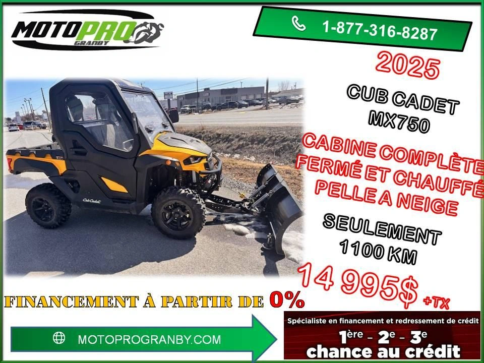 2025 Cub Cadet Mx750 Mx 750 Mx750 Cabine Fermé Complete Chauffage Pelle A Neige alt
