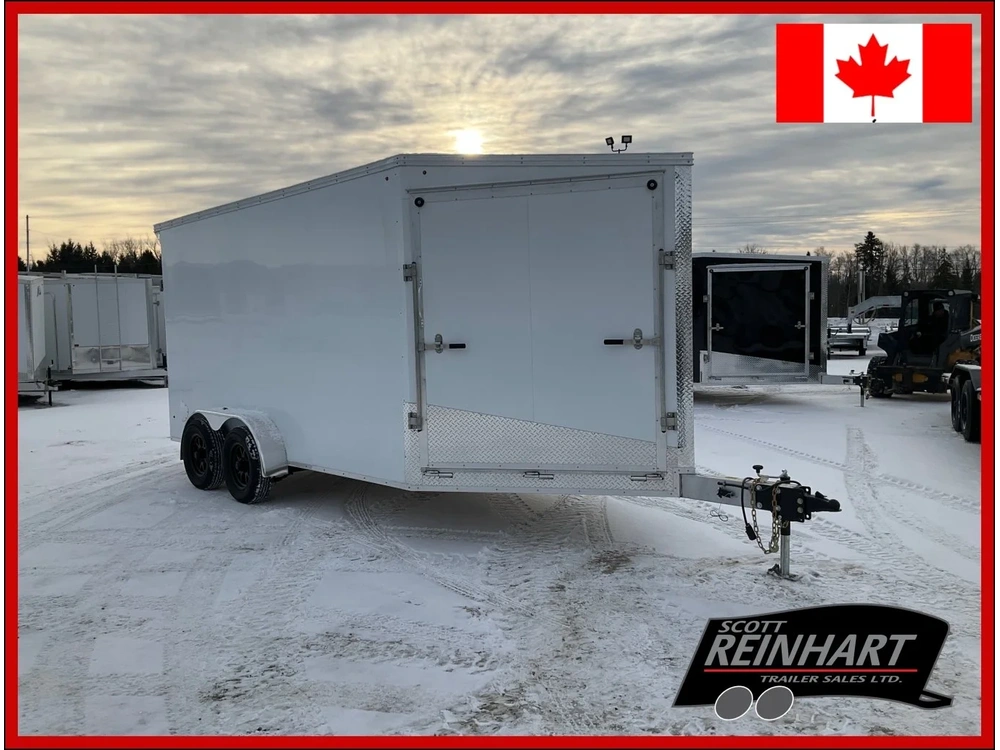 2026 Xcel Trailers 7x14 Plus V-nose Hd Aluminum Snowmobile Trailer alt