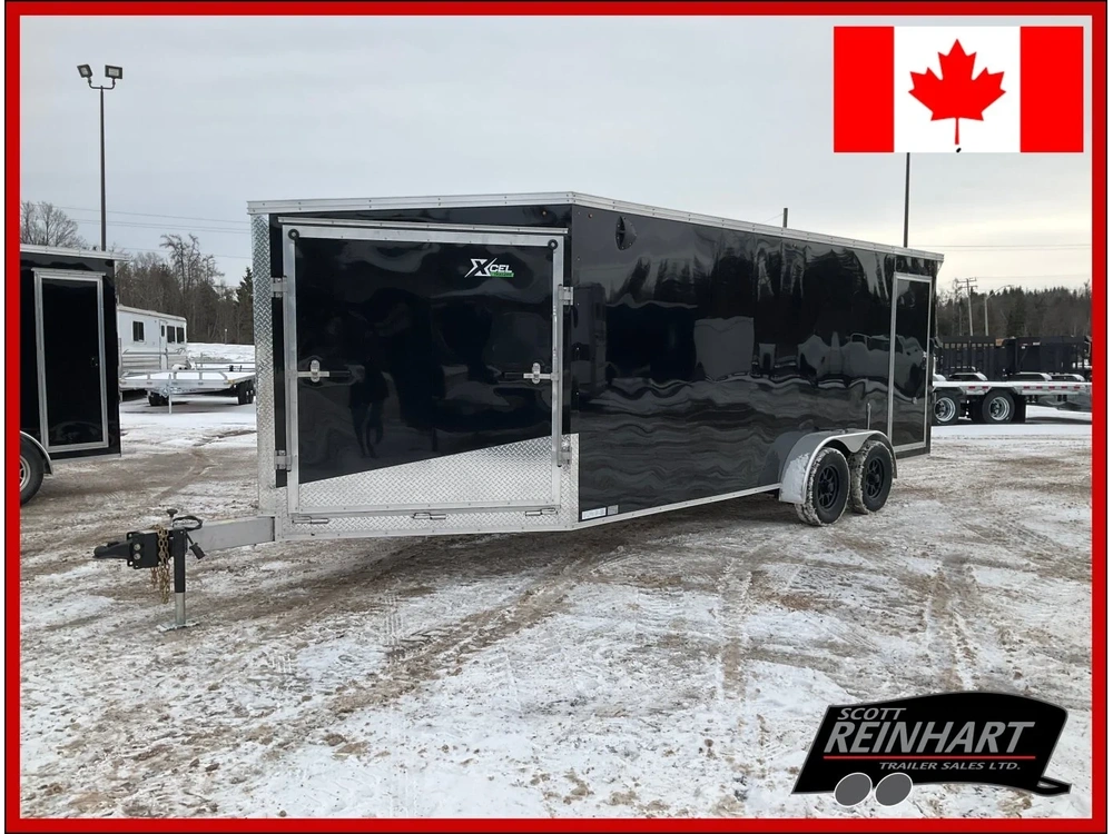 2026 Xcel Trailers 7x18 Plus 5 V-nose Aluminum Snowmobile Trailer alt