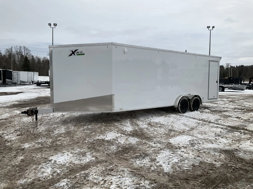2026 Xcel Trailers 7.5x22 Plus V-nose Aluminum Snowmobile Trailer alt