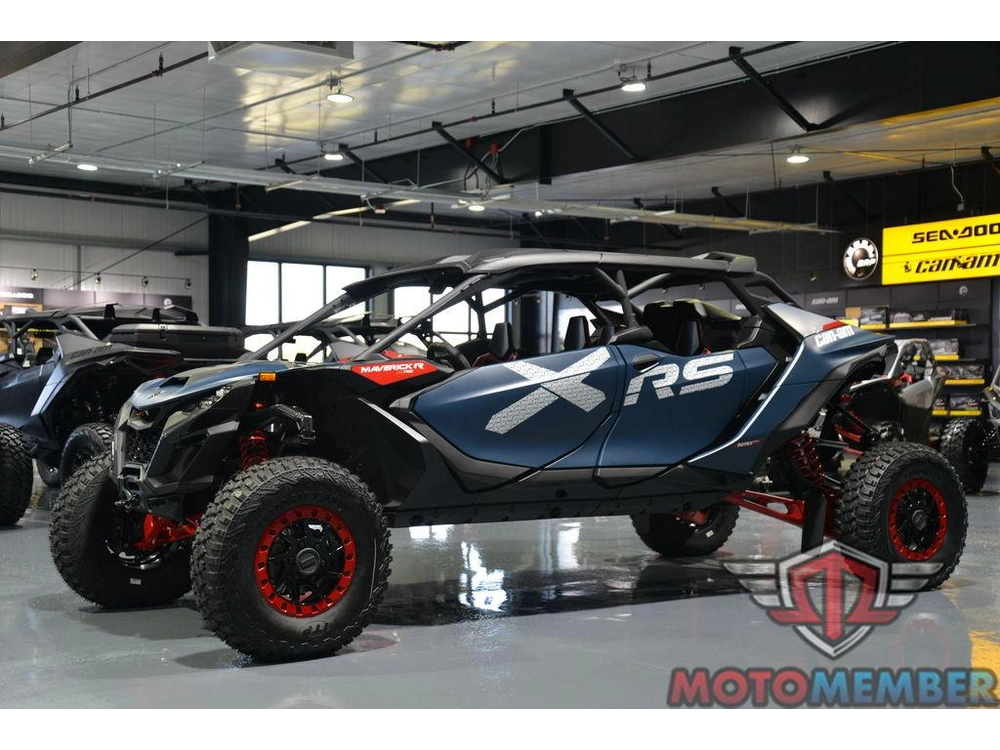 2025 Can-am Maverick R Max X Rs With Smart-shox Dusty Navy & Legion Red alt