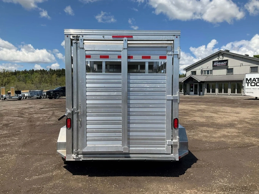2026 Aghaul 6'6"x14 Plus V-nose Aluminum Livestock Trailer alt