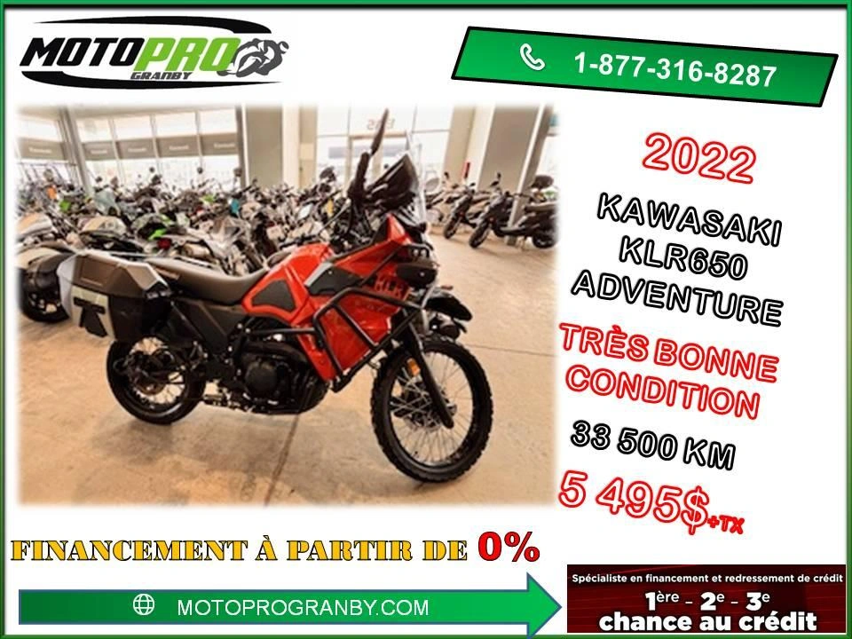 Kawasaki Klr650 Adventure Klr 650 Klr650 Aventure Tout Équipé 2022 alt