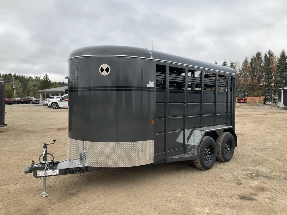 2026 Cornpro 6x14 Bumper Pull Livestock Trailer alt
