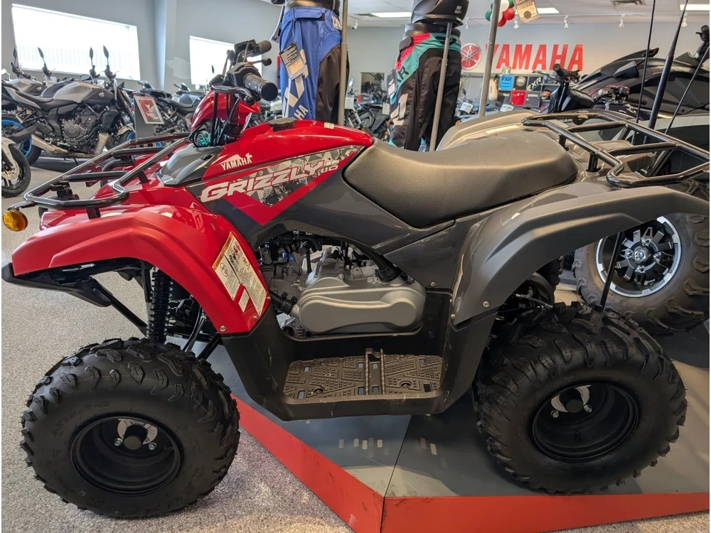 2025 Yamaha Grizzly 110 Grey Metallic/red - Finance For Only $41 Bi-weekly With Zero Downpayment! - Last 2025 Grizzly 110 In Stock! alt