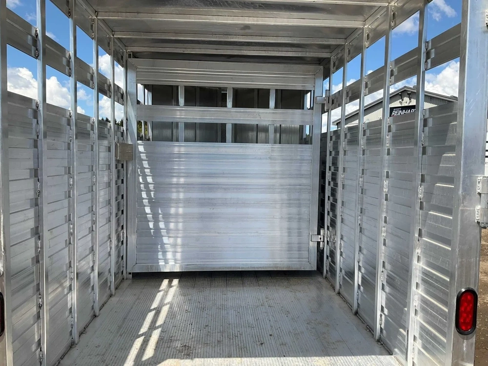 2026 Aghaul 6'6"x14 Plus V-nose Aluminum Livestock Trailer alt