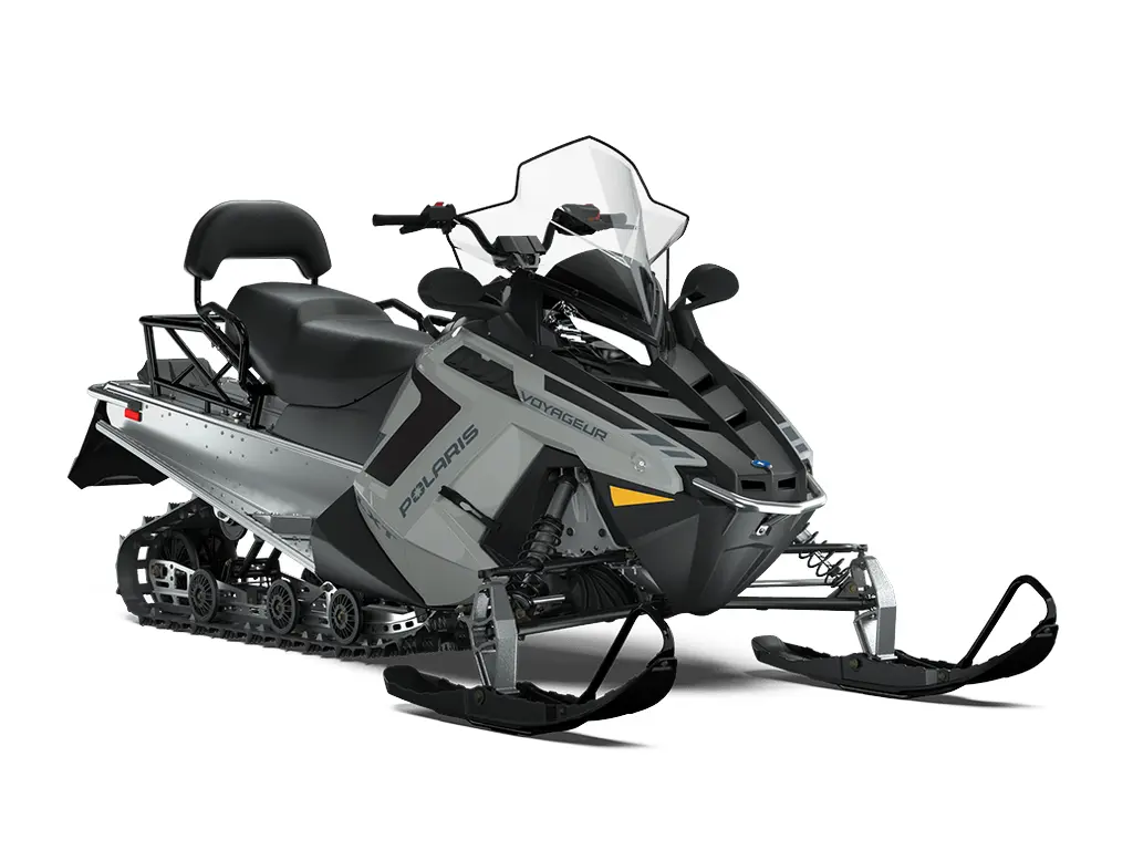 2025 Polaris 550 Voyageur LXT // Ghost Gray w/ Hitch & Electric Visor Plug