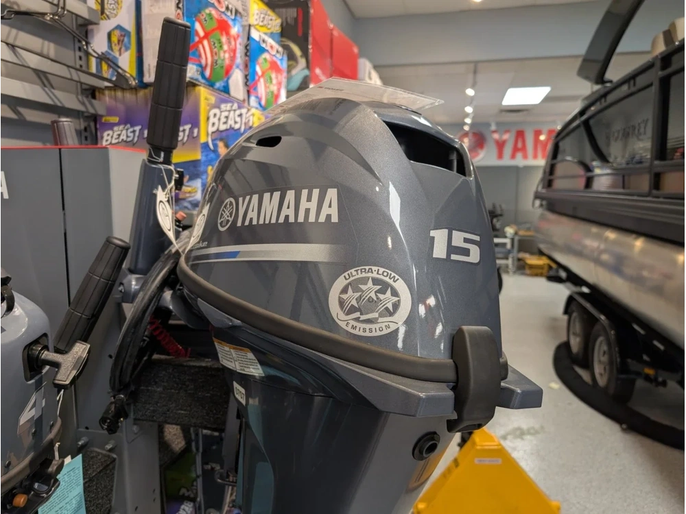 2024 Yamaha Yamaha F15, 15 Inch Shaft, Manual Start/tilt. alt