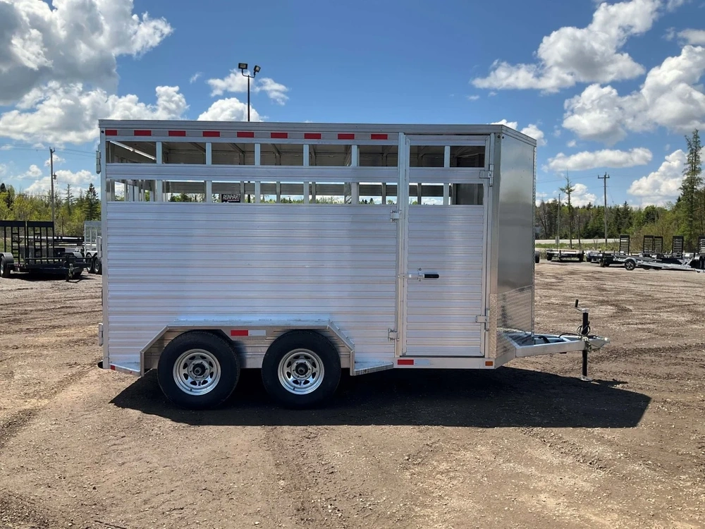 2026 Aghaul 6'6"x14 Plus V-nose Aluminum Livestock Trailer alt