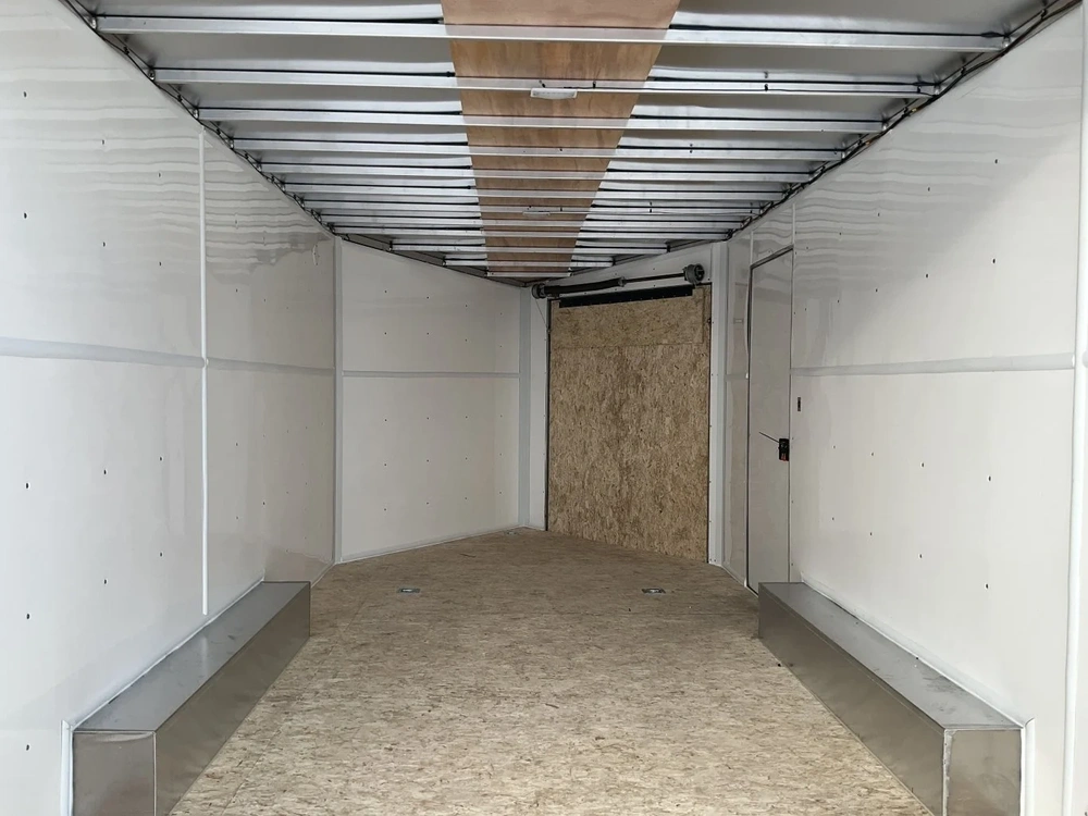 2026 Xcel Trailers 8.5x14 Plus V-nose Aluminum Snowmobile Trailer alt