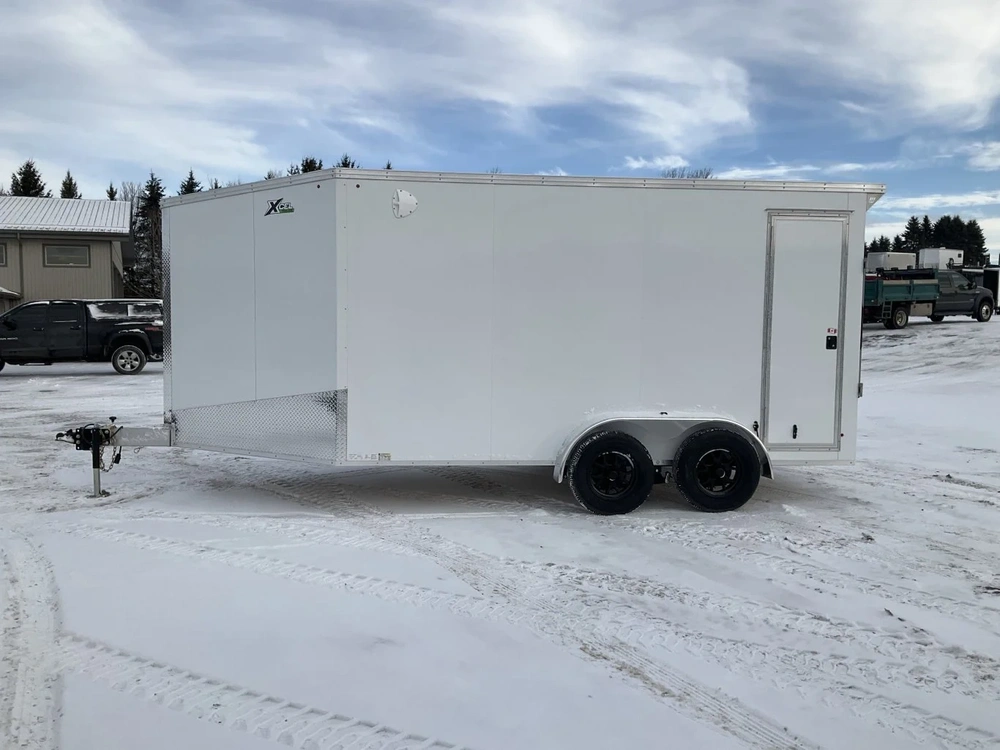 2025 Xcel Trailers 7x14 Plus V-nose Hd Aluminum Snowmobile Trailer alt