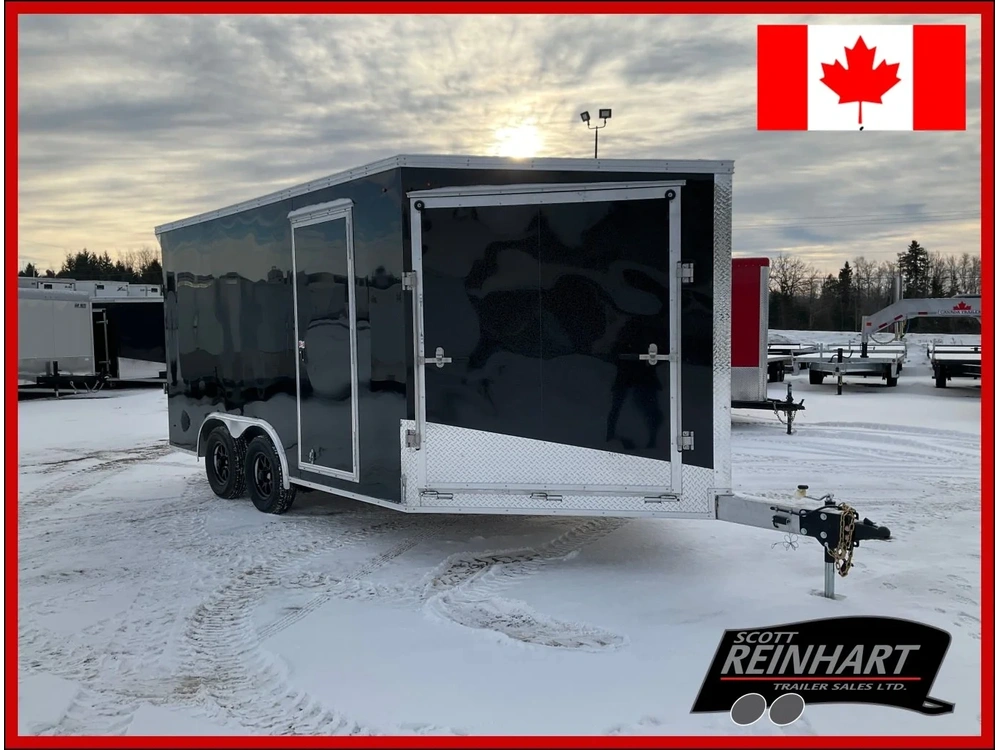 2026 Xcel Trailers 8.5x14 Plus V-nose Aluminum Snowmobile Trailer alt