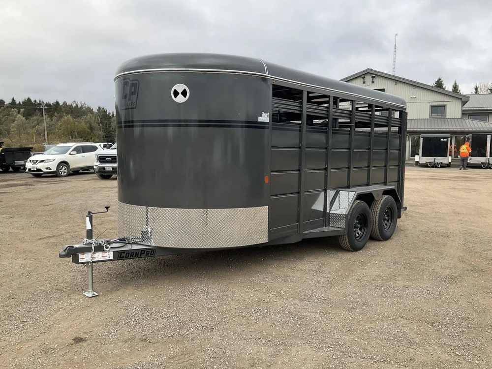 2026 Cornpro 6'8"x16 Bumper Pull Livestock Trailer alt