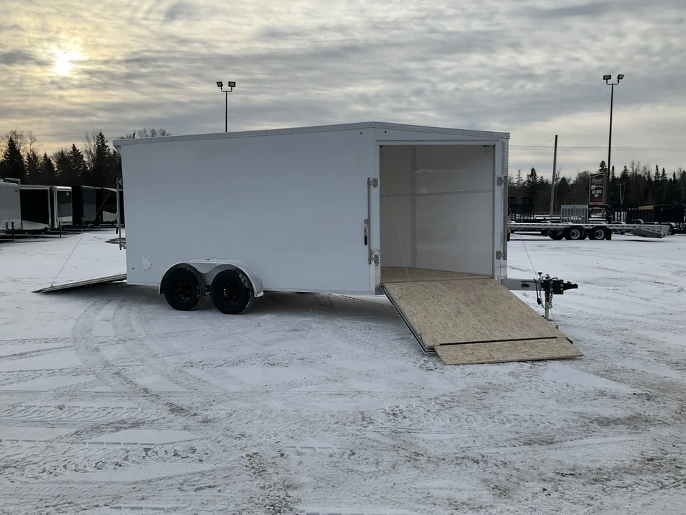 2025 Xcel Trailers 7x14 Plus V-nose Hd Aluminum Snowmobile Trailer alt