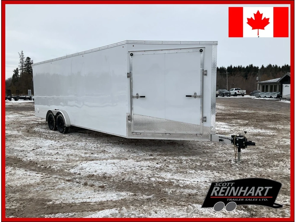 2026 Xcel Trailers 7.5x22 Plus V-nose Aluminum Snowmobile Trailer alt