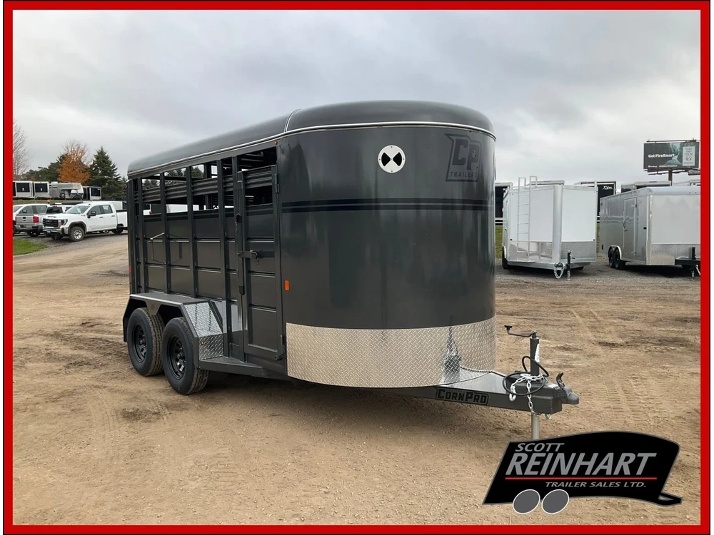 2026 Cornpro 6x14 Bumper Pull Livestock Trailer alt