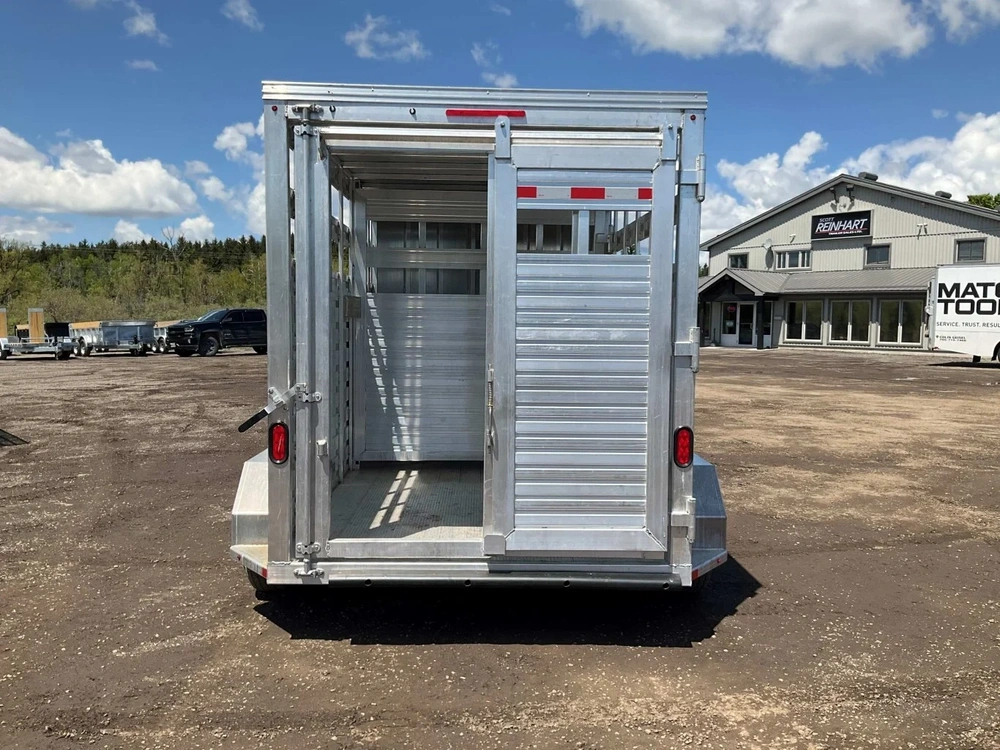 2026 Aghaul 6'6"x14 Plus V-nose Aluminum Livestock Trailer alt