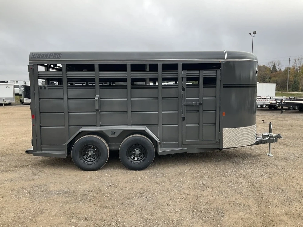2026 Cornpro 6'8"x16 Bumper Pull Livestock Trailer alt