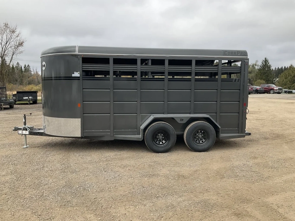 2026 Cornpro 6'8"x16 Bumper Pull Livestock Trailer alt
