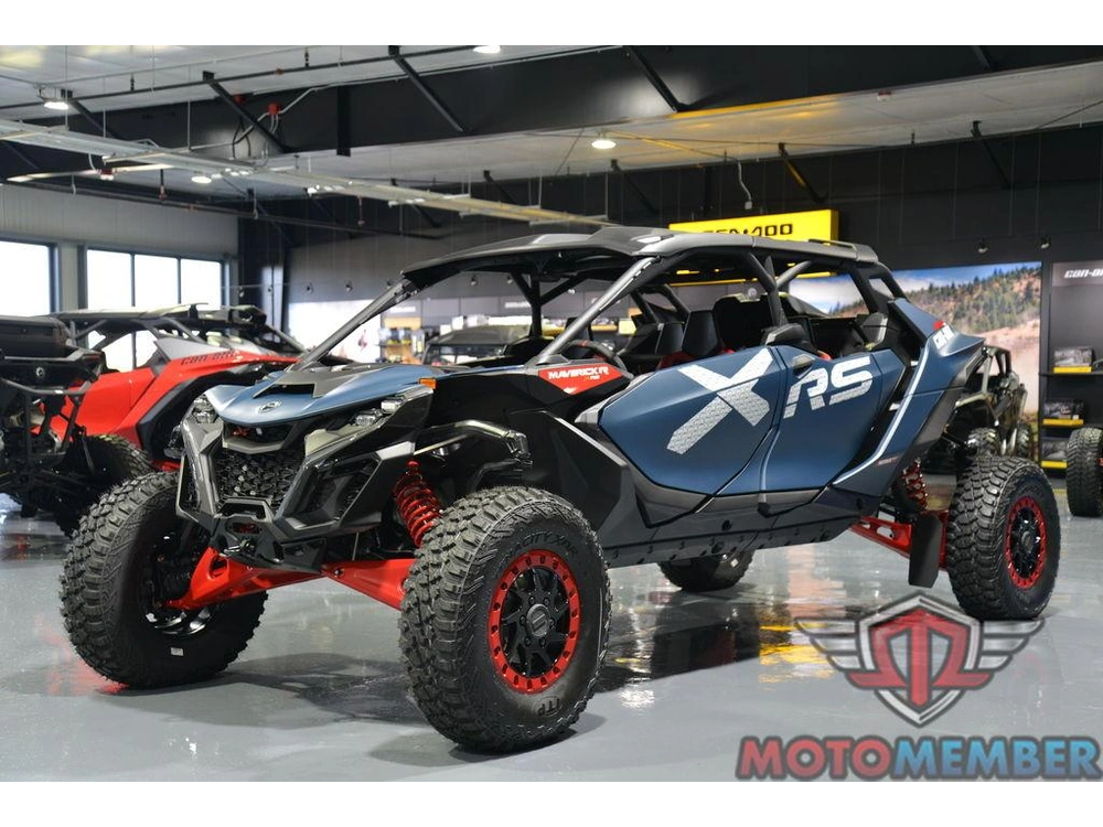 2025 Can-am Maverick R Max X Rs With Smart-shox Dusty Navy & Legion Red alt