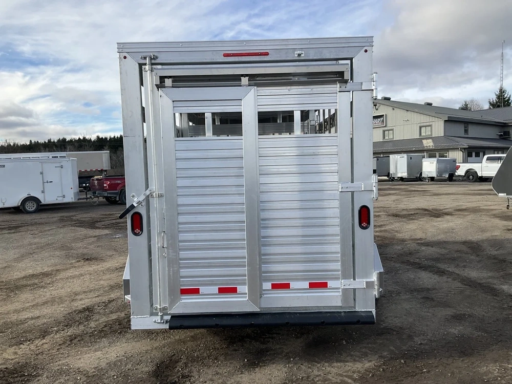 2027 Aghaul 6'6"x16 Plus V-nose Aluminum Livestock Trailer alt