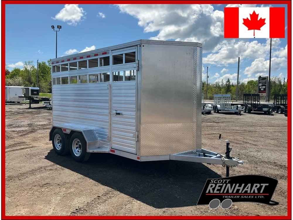 2026 Aghaul 6'6"x14 Plus V-nose Aluminum Livestock Trailer alt