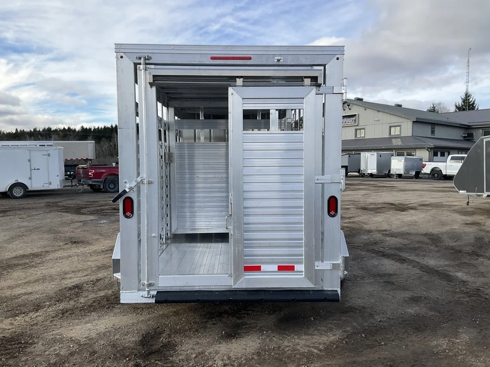 2027 Aghaul 6'6"x16 Plus V-nose Aluminum Livestock Trailer alt